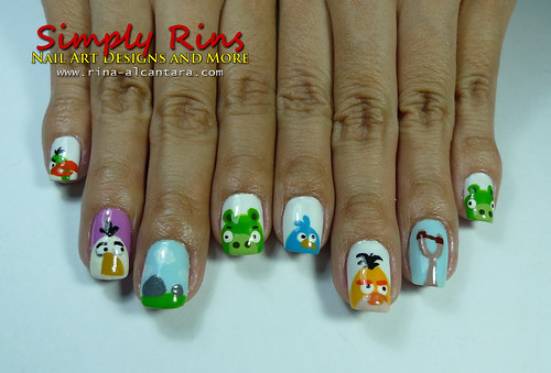Nail Art Angry Birds 01