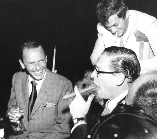 Frank Sinatra, Tony Curtis and Milton Berle