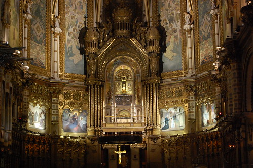 Interior of Santa Maria de Montserrat, Benedictine Abbey