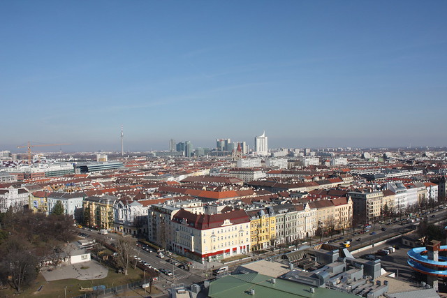Blick richtung UNO City, Alte Donau Donauturm