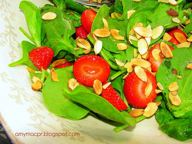 strawberry and almond salad