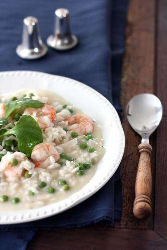 risotto with shrimp and peas