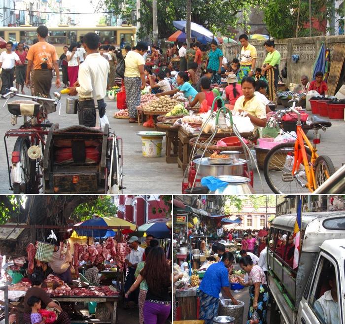Sidewalk Market, Yangon, Myanmar