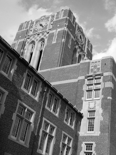 ayres hall, black and white