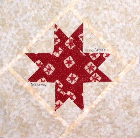 Just One Star block 03-15-11 by Sweet Quilt-n-Bee Shoppe