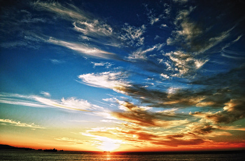 フリー写真素材|自然・風景|夕日・夕焼け・日没|空|雲|チリ|