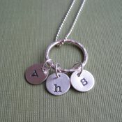 Tiny Initials- Personalized Hand Stamped Necklace