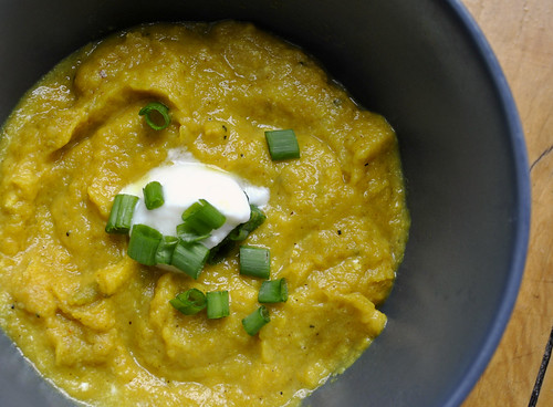 Spicy parsnip soup with turmeric
