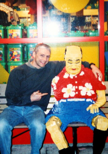 Hubby hanging out with Lego Tourist