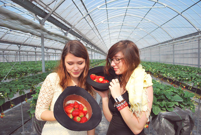 Me and Tanja strawberryhunting