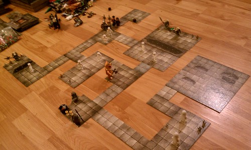 HeroQuest w/ LEGO figs and D&D tiles...