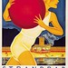 old poster-ad for Strandbad -Interlaken