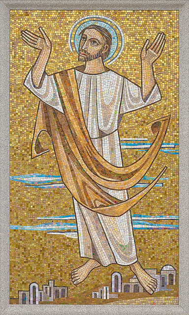 Resurrection Cemetery, in Affton, Missouri, USA - mosaic of the Ascension of Our Lord