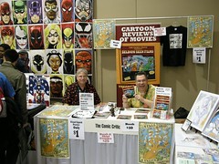 The Comic Critic table in artists alley