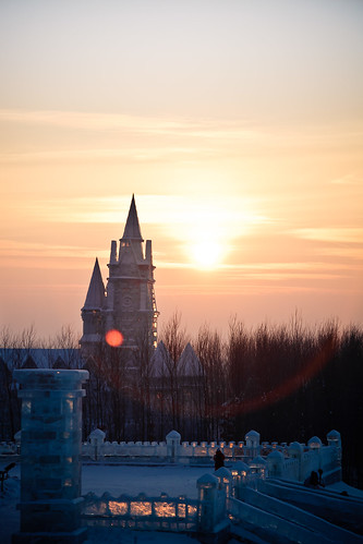 Ice and Snow World in Harbin (哈尔滨) Sunset