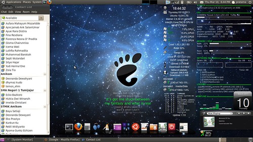 Desktop Ubuntu dengan Conky