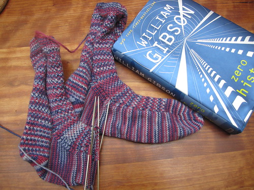 Aquaphobia socks and book in progress