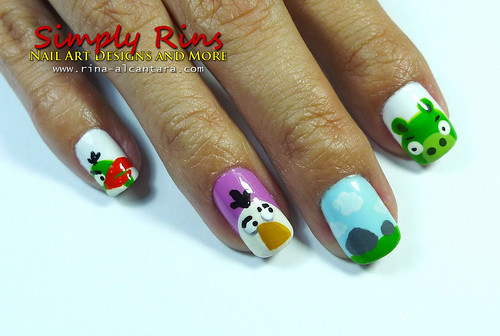 Nail Art Angry Birds 04
