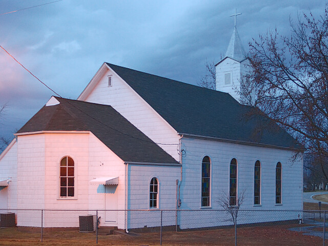 Saint Joseph Roman Catholic Church, in Highland, Missouri, USA - view from back