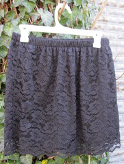 9 black lace skirt