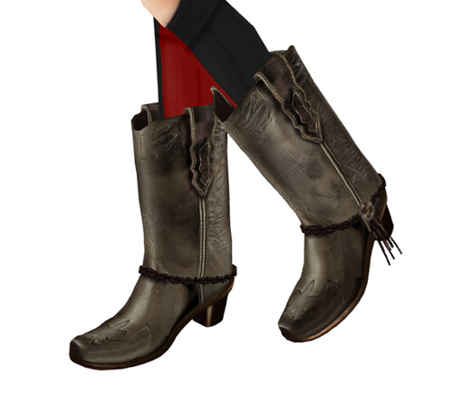 [BUKKA]Western Boots ::black:: luckybox