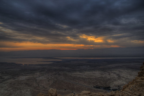 Dawn over Masada, Israel - HDR