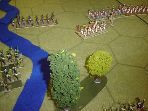 French Lights advance through woods