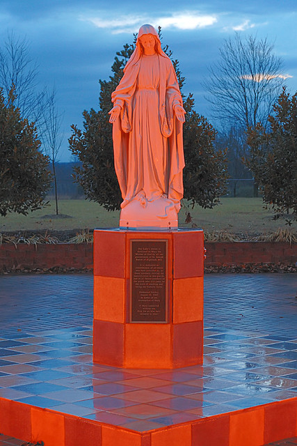 Saint Joseph Roman Catholic Church, in Highland, Missouri, USA - statue of the Blessed Virgin Mary