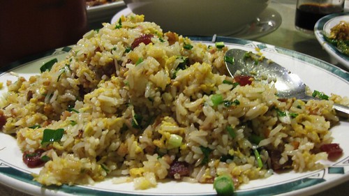 fried rice with chinese sausage