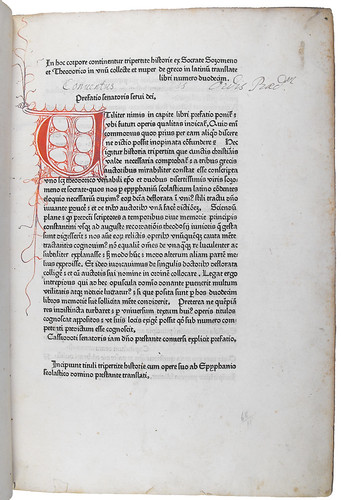 Ownership inscription in Cassiodorus, Magnus Aurelius: Historia ecclesiastica tripartita