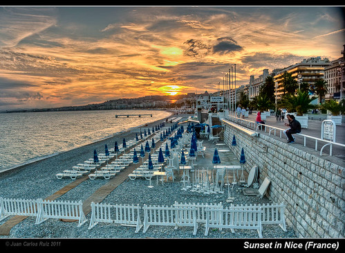 Sunset in Nice (France)