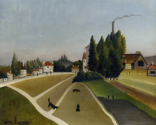 Henri Rousseau:  Landscape with factory (1896-1906) by petrus.agricola