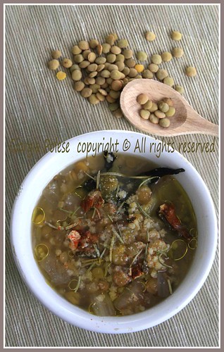 zuppa lenticchie cavolfiore