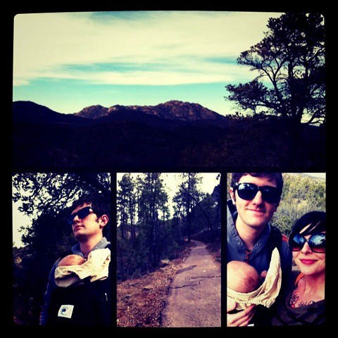 on our hike