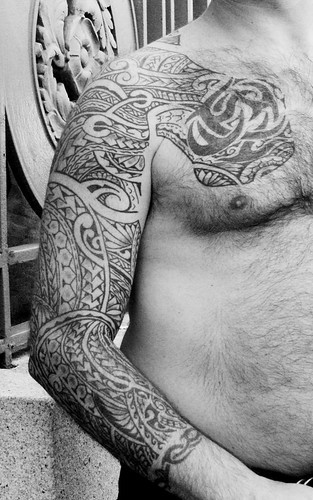 Viking Demon Arm Sleeve Tattoo
