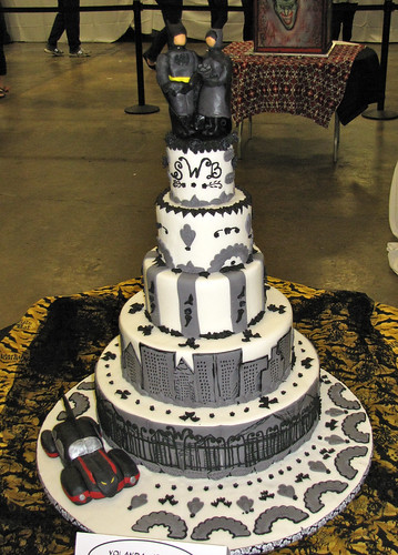 Batman and Catwoman Wedding Cake