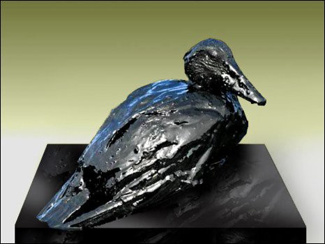 O vazamento de petróleo da BP - o maior da história dos EUA - foi a inspiração do escultor americano Donald Gialanella, que ficou com o 3º lugar