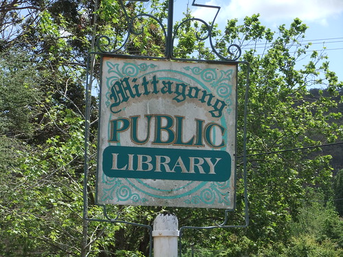 Mittagong library sign