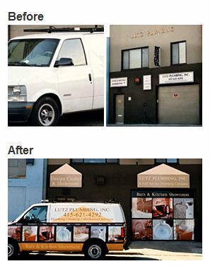 Sign Makeover Before and After 