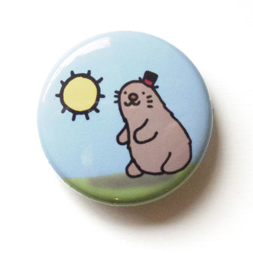Groundhog Day Long Winter - Button 01.30.11