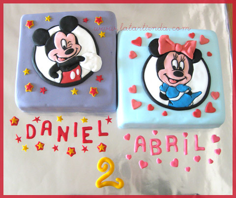 mickey and minnie cakes