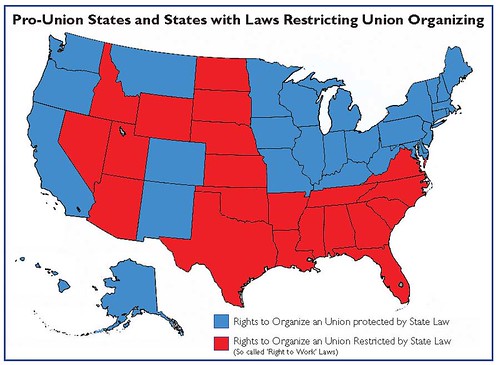 Pro-Union vs Free Labor States