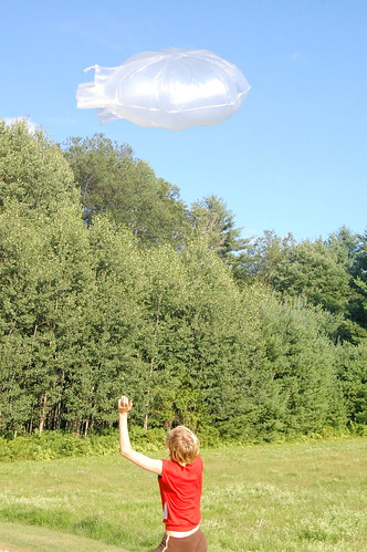 test kite balloon with molly, 2008