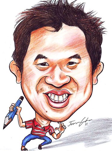 My caricature by El Cinco Juan Gha