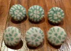 Handmade green buttons