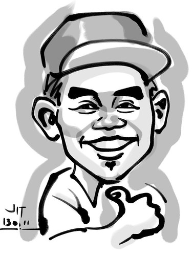 Ipad digital caricature live sketching for AES Sports Showdown - 3