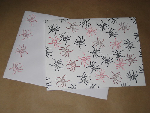 Day 52:  Creepy Spiders Notecard