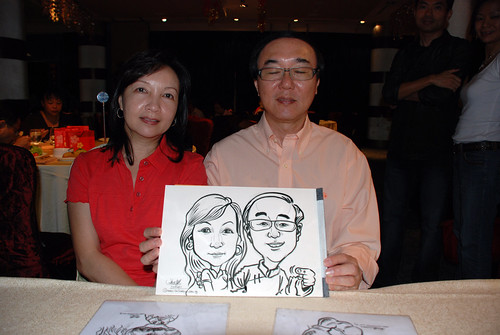 caricature live sketching for OCBC Securities - 3