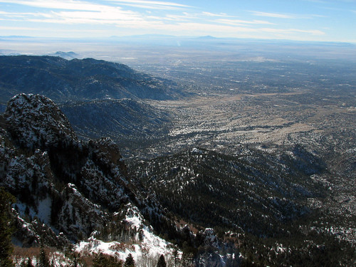 View from atop Sandia Mountain