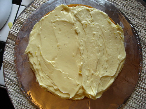 golden lemon lavender almond cake